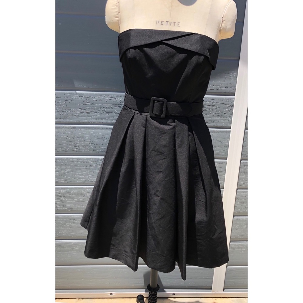 WHBM black convertible strapless dress NWT